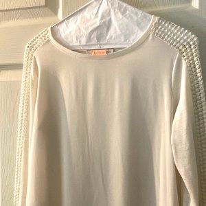 Loft sheer off white blouse